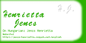 henrietta jencs business card